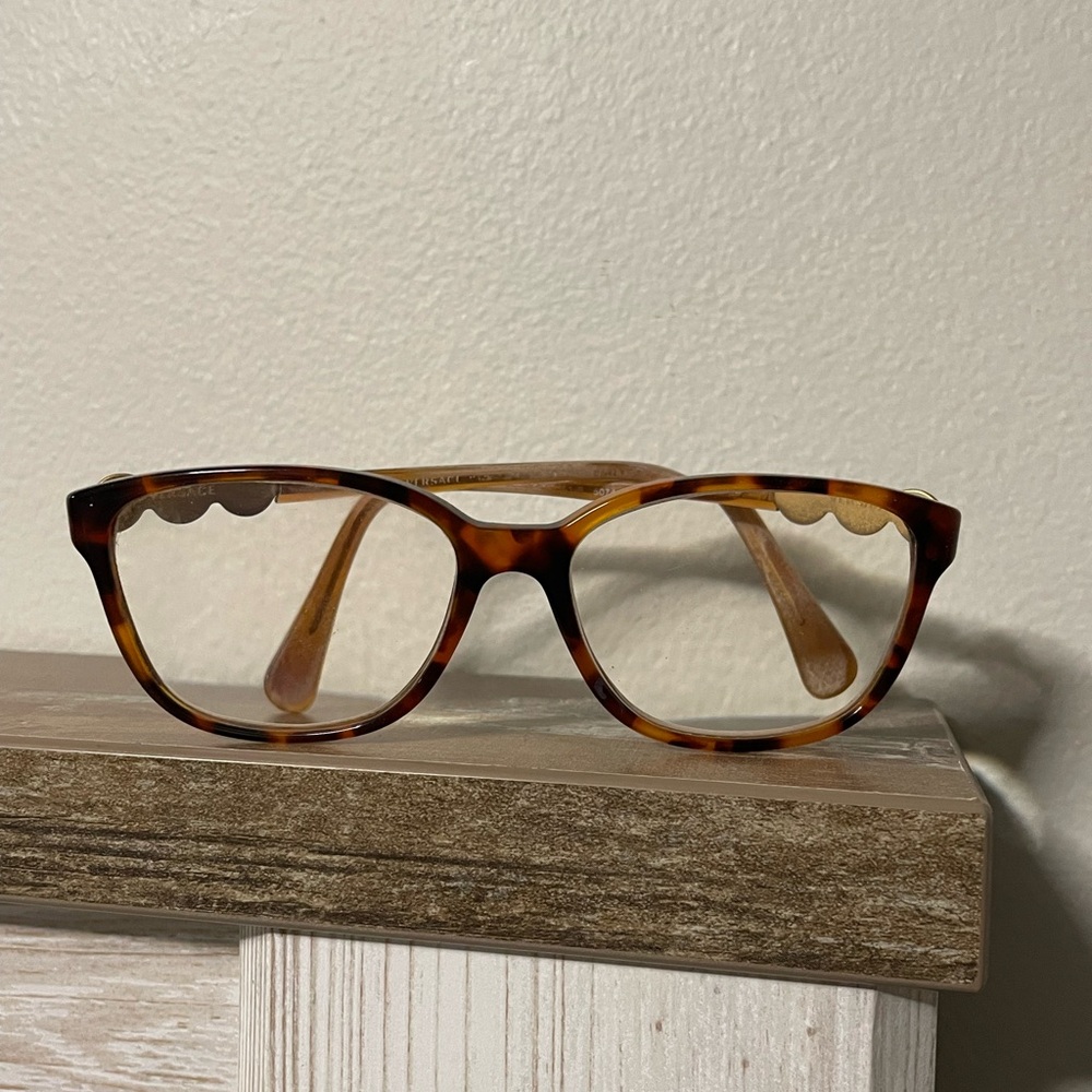 VERSACE Women's Brown Cat Eye Eyeglasses Optical Frame